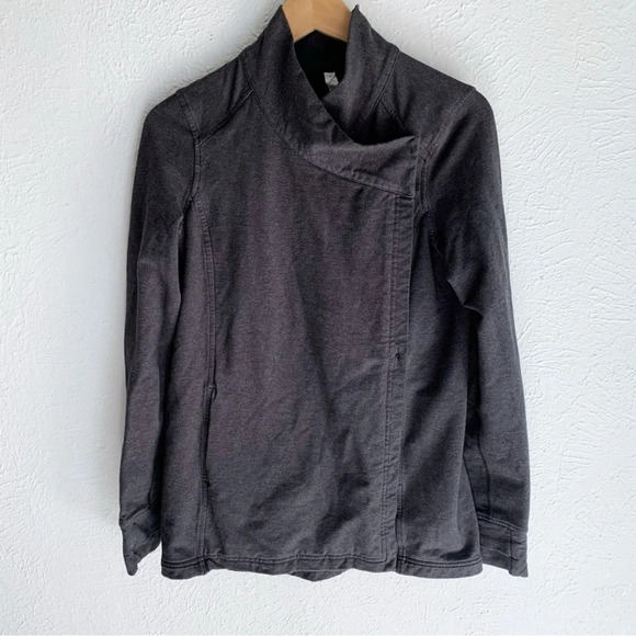 Lululemon Coast Wrap II Jacket Heathered Black Sz 6 - Picture 4 of 8